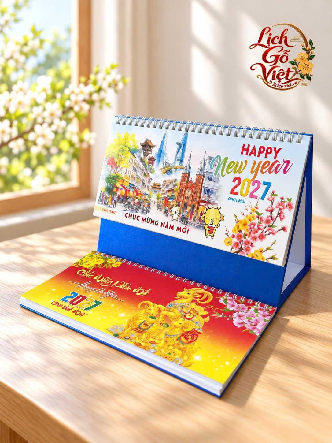 Lịch để bàn 2 lò xo chữ M Hương Trang Book 24 × 16 cm