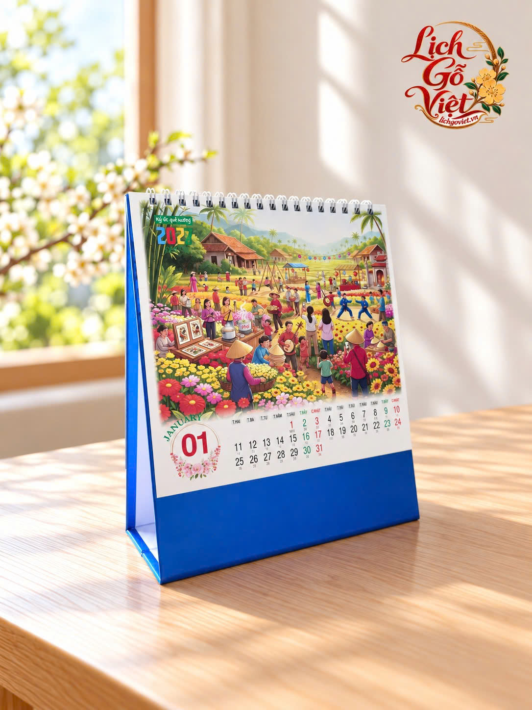 Lịch để bàn Chữ A 19 × 21 cm - Hai Bà Trưng