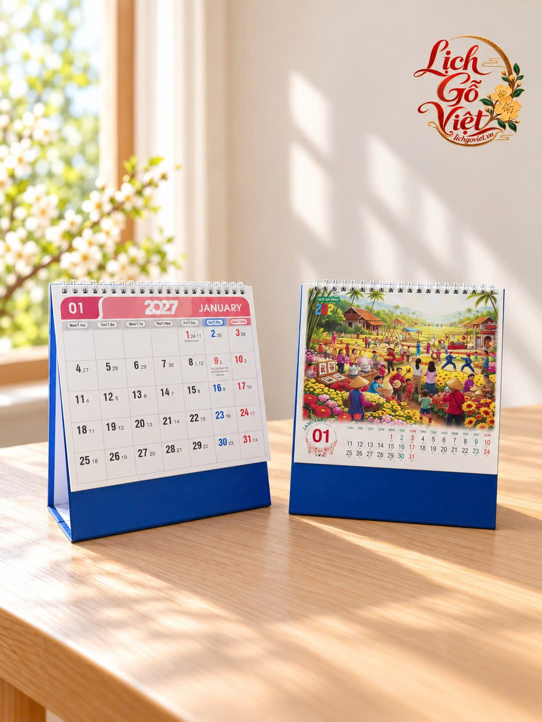 Lịch để bàn Chữ A 19 × 21 cm - Hai Bà Trưng