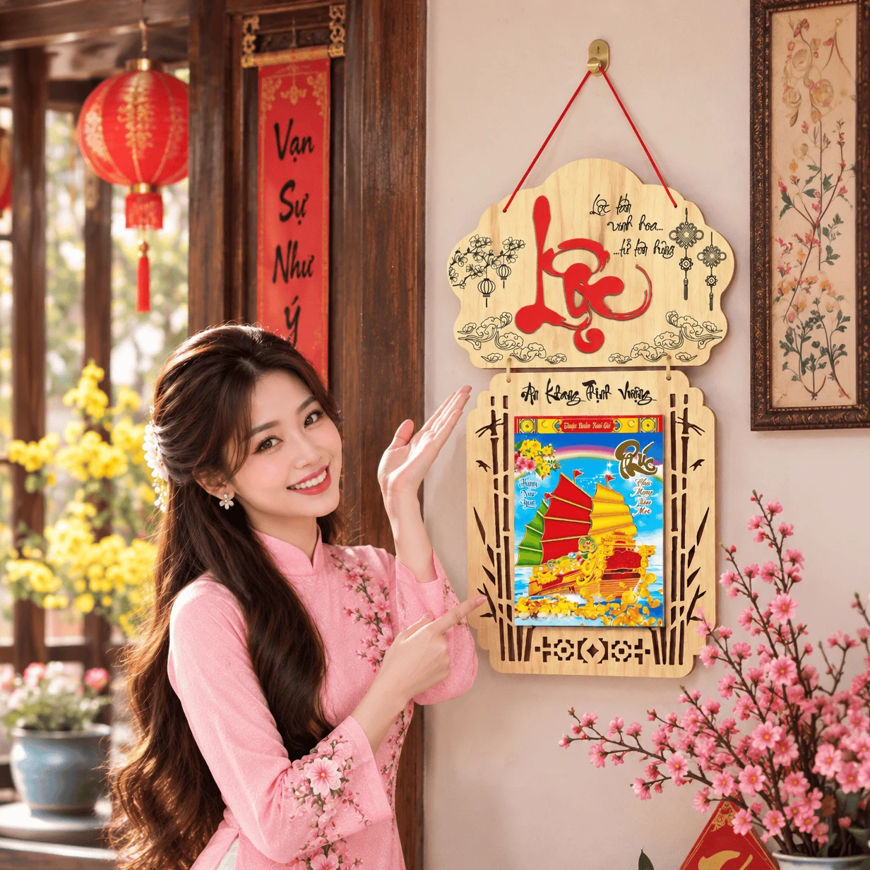 Lịch gỗ LGVSE03 Chữ Lộc 2027 độc quyền — ảnh 1