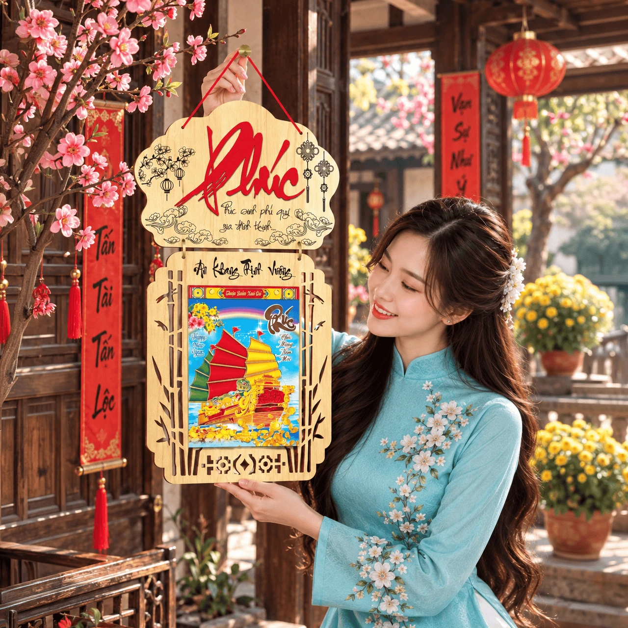 Lịch gỗ LGVSE05 Chữ Phúc 2027 độc quyền — ảnh 1